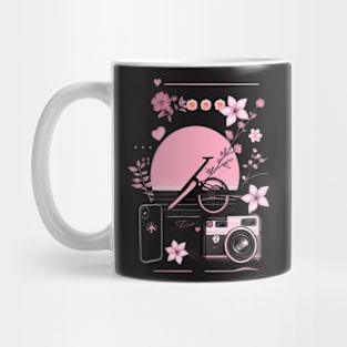 black and pink girl Mug